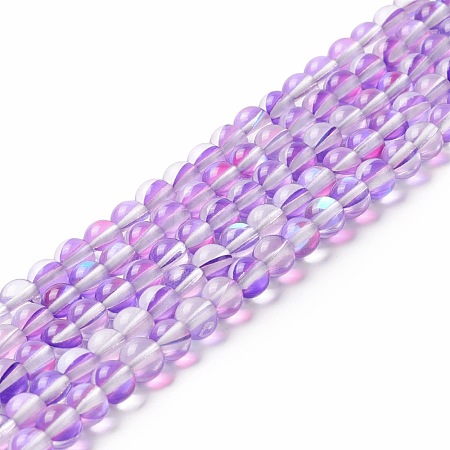 Synthetic Moonstone Beads Strands G-E573-02A-11-1