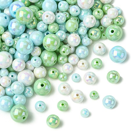 250G UV Plating Rainbow Iridescent Opaque Acrylic Beads PACR-CJ0001-38D-1