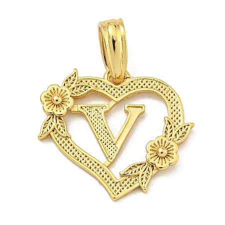 Heart Brass Pendants KK-I714-04G-V-1