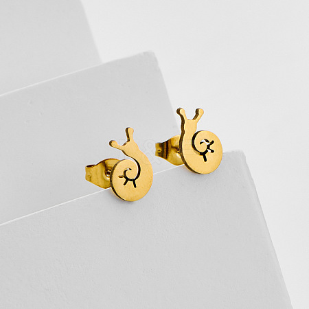 304 Stainless Steel Stud Earrings for Women WG40EEF-01-1