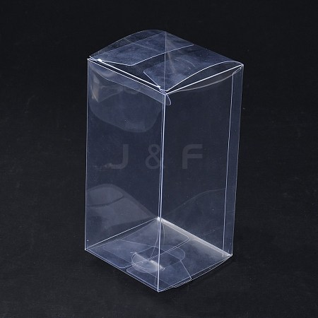 Rectangle Transparent Plastic PVC Box Gift Packaging CON-F013-01G-1
