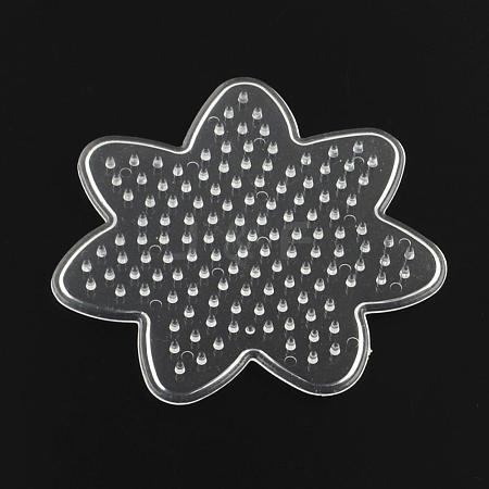 Flower ABC Plastic Pegboards used for 5x5mm DIY Fuse Beads X-DIY-Q009-15-1