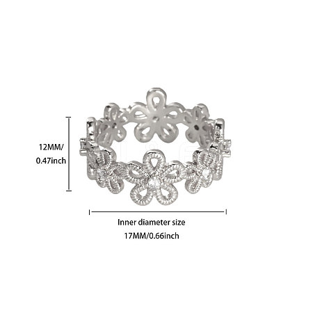 Brass Micro Pave Cubic Zirconia Finger Rings WGDB1F1-02-1