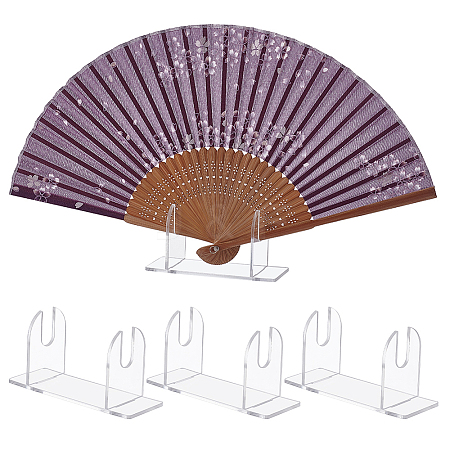 Acrylic Chinese Fan Display Stands ODIS-WH0007-76A-1