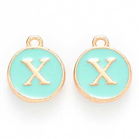 Golden Plated Alloy Enamel Charms ENAM-S118-05X-1