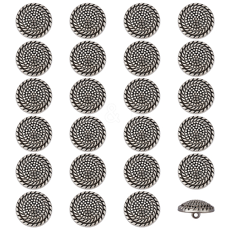 24Pcs Alloy Shank Buttons BUTT-FG0001-44-1