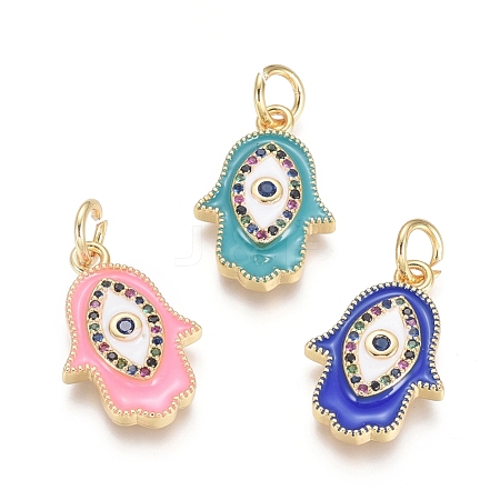 Golden Plated Brass Pendants ZIRC-L086-004-1