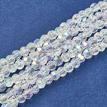 Glass Beads Strands GF4mmC28-AB-1