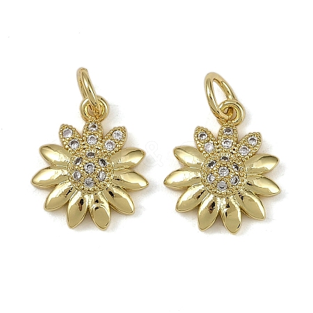 Brass Micro Pave Cubic Zirconia Pendants KK-I358-063G-A-1