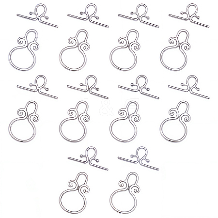 10Pcs 304 Stainless Steel Toggle Clasps STAS-BBC0008-32P-1