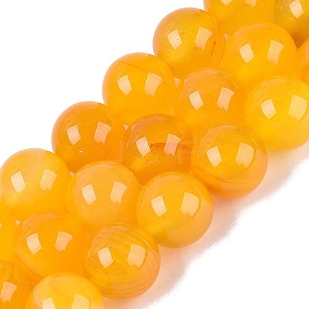 Dyed Natural Agate Beads Strands G-Q606-12MM-A01-1