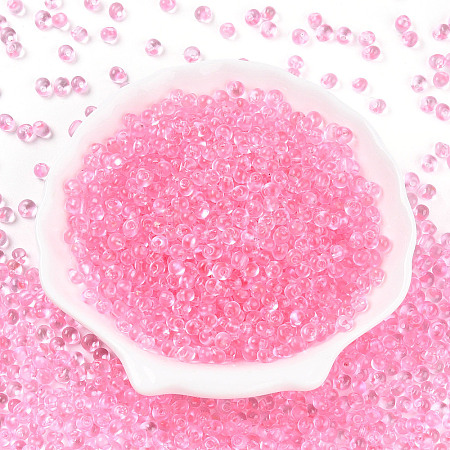 3/0 Baking Paint Glass Fringe Seed Beads SEED-A034-04C-1