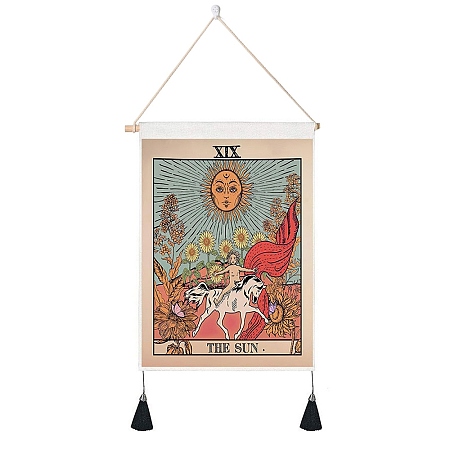 Tarot Pattern Polycotton Wall Hanging Tapestry WICR-PW0001-29A-1