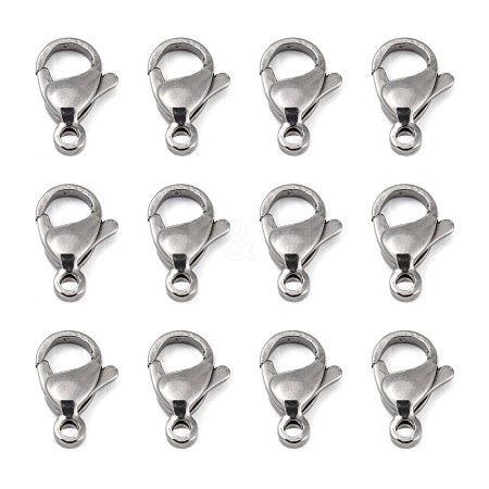 Tarnish Resistant Polished 304 Stainless Steel Lobster Claw Clasps X-STAS-R072-39A-1