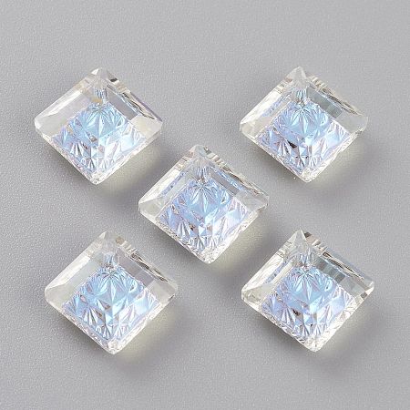 Embossed Glass Rhinestone Pendants GLAA-J101-03A-001MO-1