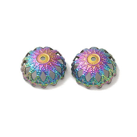 304 Stainless Steel Bead Caps STAS-P363-08MC-1