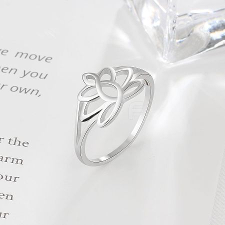 Flower 925 Sterling Silver Finger Rings FS-WG1E6A3-02-1