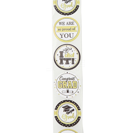 Graduation Theme Stickers Roll X-DIY-H167-04B-1