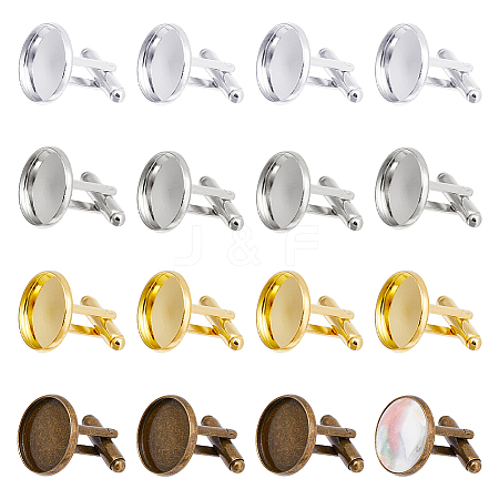 DIY Blank Dome Brass Cufflink Making Kits FIND-DC0006-76-1