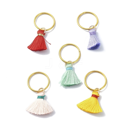 Nylon Thread Tassel Pendants PALLOY-JF02396-1