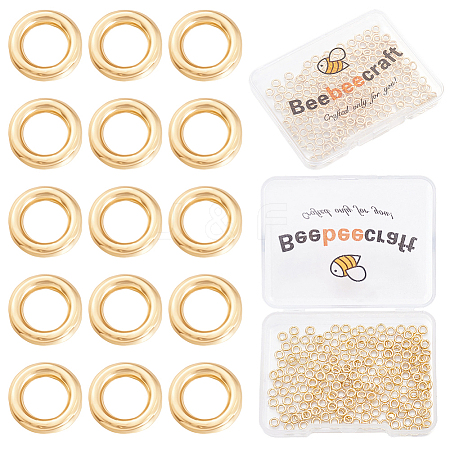 200Pcs 304 Stainless Steel Round Rings STAS-BBC0010-21C-1