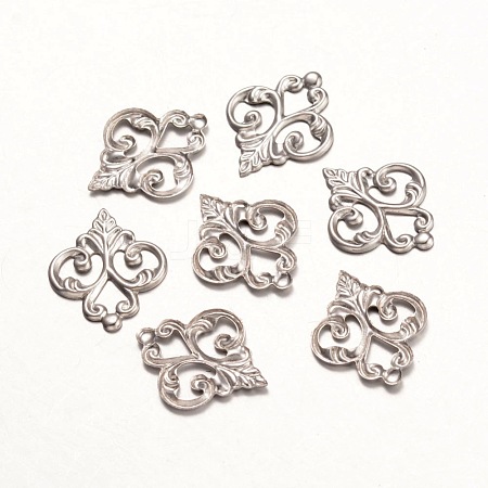 Tarnish Resistant 316 Surgical Stainless Steel Filigree Pendants STAS-K096-36P-1