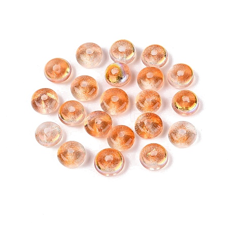 Baking Paint Electroplate Transparent Glass Beads EGLA-Q141-01A-A04-1