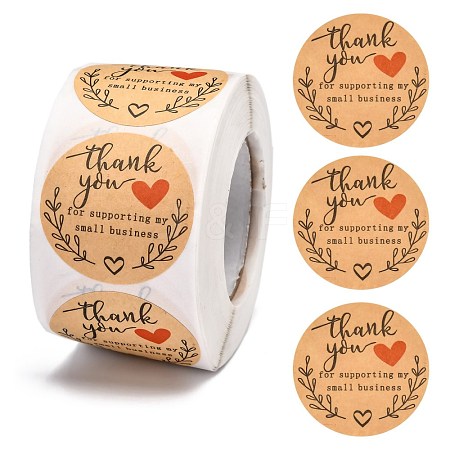 1.5 Inch Thank You Stickers DIY-G021-12D-1