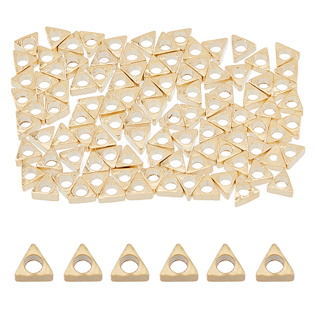 100Pcs Brass Beads KK-FI0001-04G-1