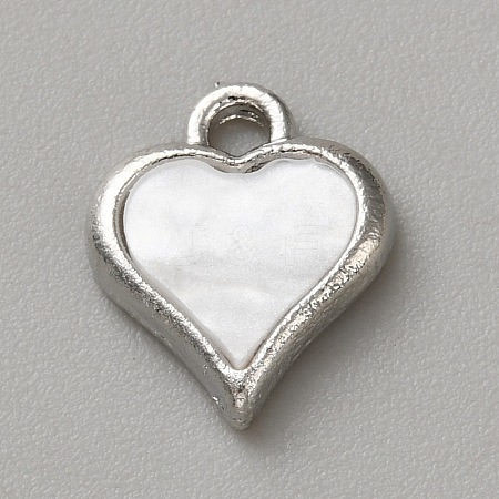 White Series Love Bow Alloy Acrylic Pendant LS-PALLOY-WH0115-01P-13-1
