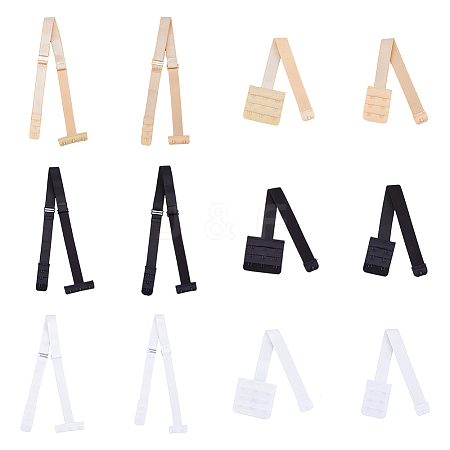 6 Sets 6 Style Nylon Womens Low Back Bra Converter DIY-FH0006-51-1