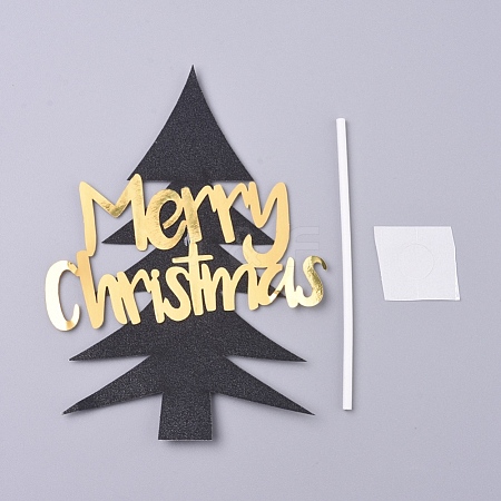 Christmas Tree Shape Christmas Cupcake Cake Topper Decoration DIY-I032-14A-1
