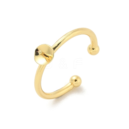 Brass Open Cuff Ring Settings LS-KK-G518-04G-02-1