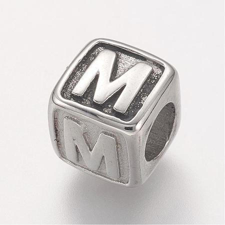 Tarnish Resistant 304 Stainless Steel European Beads STAS-E115-P-M-1