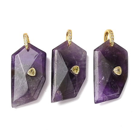 Natural Amethyst Pendants GG-CBA51ED-04G-02-1