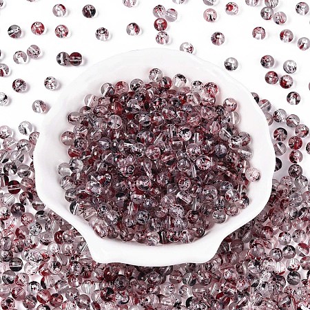 Baking Paint Transparent Glass Beads DGLA-T004-08A-1