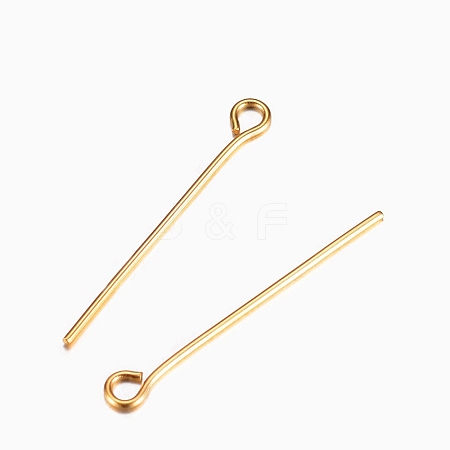 Ion Plating(IP) 304 Stainless Steel Eye Pins X-STAS-G075-17G-02-1
