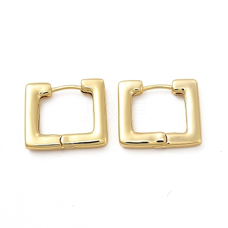 Rack Plating Brass Square Hinged Hoop Earrings for Women EJEW-F302-04G-1