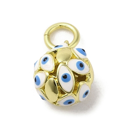 Brass Enamel Charms KK-E092-12G-06-1