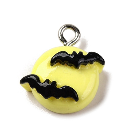 Halloween Theme Opaque Resin Pendants RESI-D075-02I-1