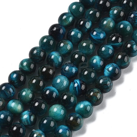 Natural Tiger Eye Beads Strands X-G-B133-A02-6MM-07-1