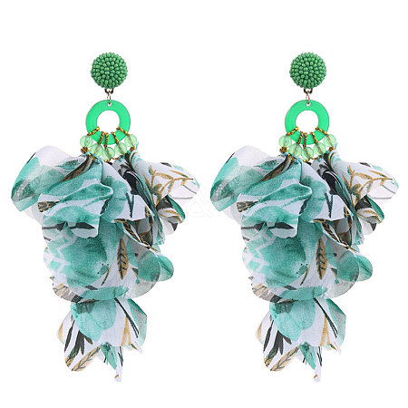Alloy Acrylic Dangle Stud Earrings FS-WG3C6DF-11-1