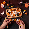 Craftdady 140Pcs Halloween Theme Painted Natural Wood Beads WOOD-CD0001-19-14