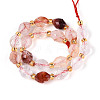Natural Hematoid Quartz/Ferruginous Quartz Beads Strands G-N342-53-8x6-13-3