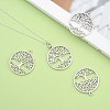 Eco-Friendly Rack Plating Brass Tree of Life Pendants X-KK-I606-41P-NR-5