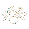 Natural Gemstone & Pearl Beaded Bracelet BJEW-JB08293-1