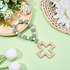 Wood & Silicone Beads Hanging Ornametns HJEW-BM00069-4