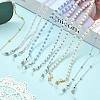 6Pcs ABS Plastic Imitation Pearl & Glass Eyeglasses Chains HJEW-YW00503-4