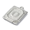 Anti-Tarnish 304 Stainless Steel Pendants STAS-U033-01P-O-2