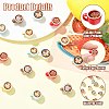 15Pcs 5 Colors Baking Paint Alloy Pendants FIND-CJ0005-89-3